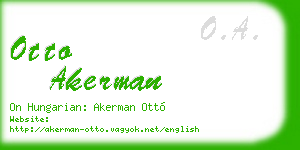 otto akerman business card